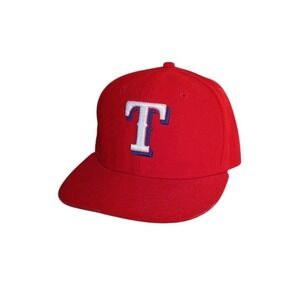 New Era Texas Rangers Fitted Baseball 2015 Cap Hat Mens 53cm Red Adjustable MBL